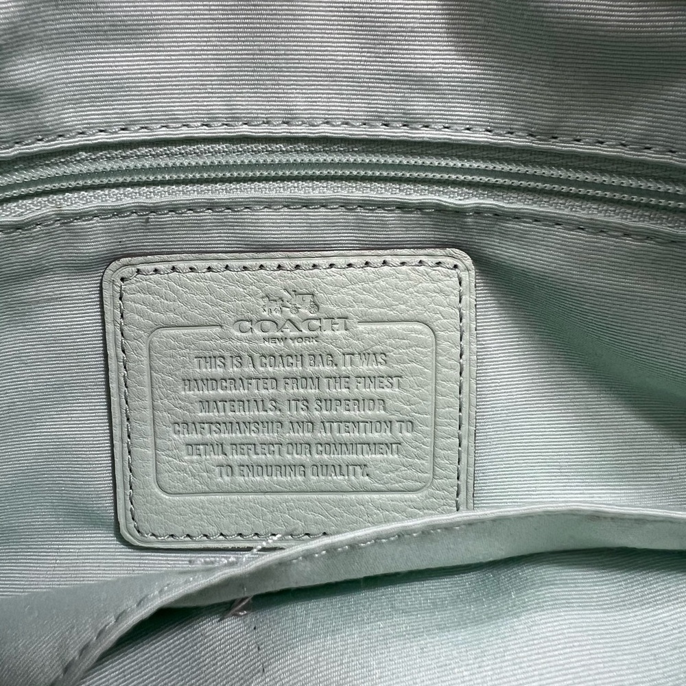 Coach Aqua Blue Leather F28993 Kelsey Satchel Handbag - Picture 4 of 5